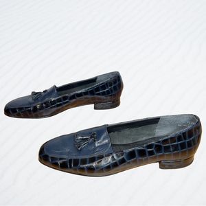 Magdesians California Womens Faux Alligator Skin Loafers || 10